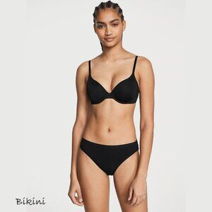 Victoria's Secret Cotton Bikini Panties Sz L Black
